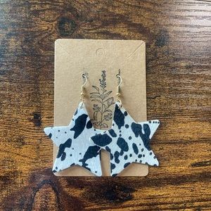Cowprint earrings